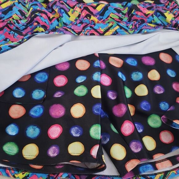 Skort Obsession Skirt Womens XL Tennis Golf Athletic Short Multicolored - Picture 4 of 8